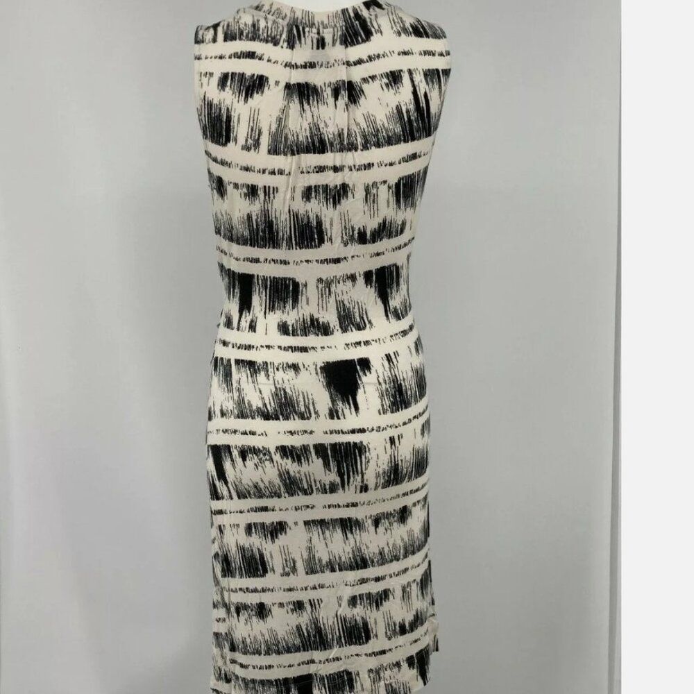 Anthropologie Deletta Dress Small Black White Striped abstract Jersey Stretch S - Picture 2 of 10